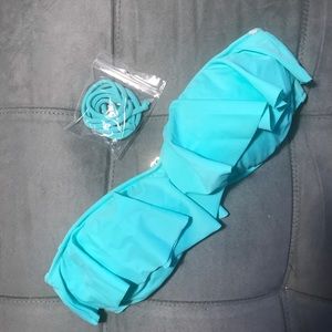 VICTORIAS SECRET bandeau bikini with ruffle